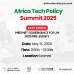 Happening now: Join us at the 2025 East Africa Internet Governance Forum (EAIGF).